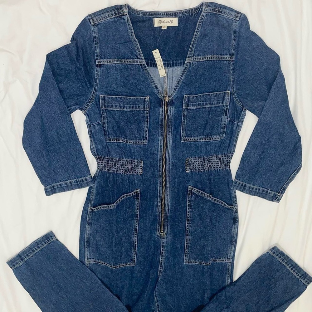Madewell Blue Denim Jumpsuit